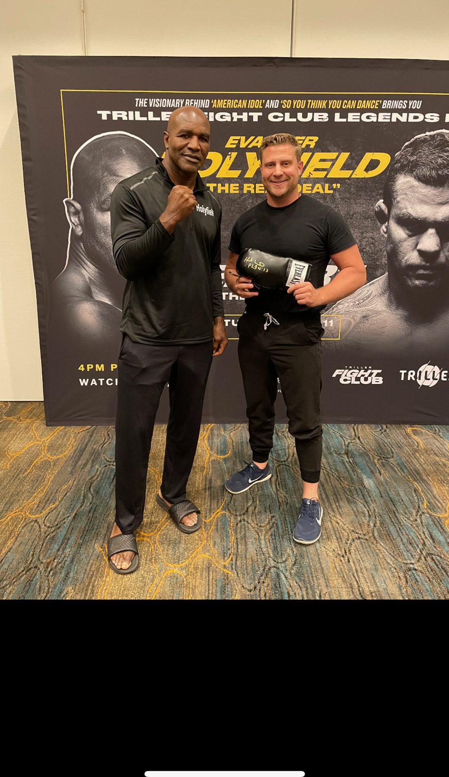 Dr. Pecherek with Evander Holyfield