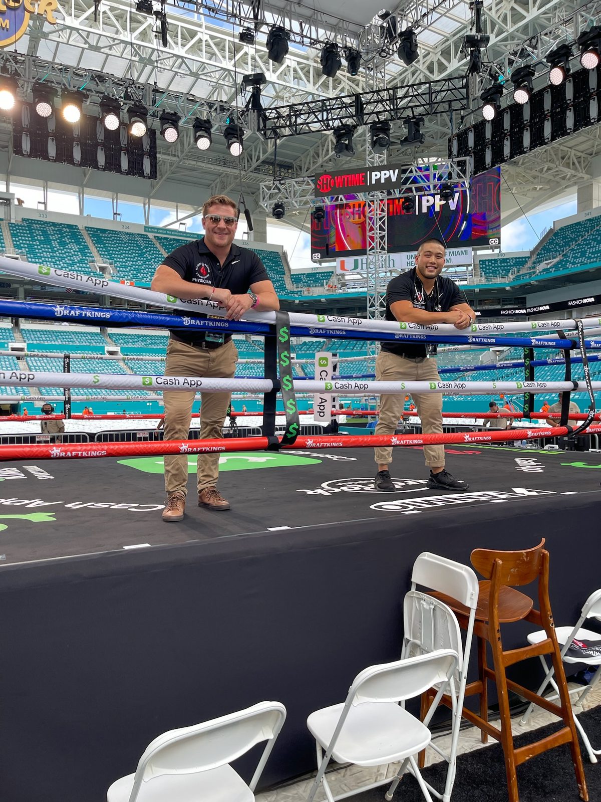 Commission physicians at a Showtime PPV event